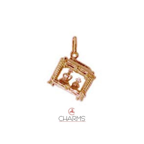 Charm Teca con corone in Oro