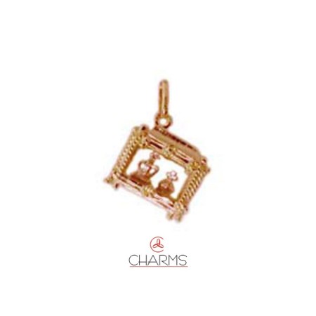 Charm Teca con corone in Oro