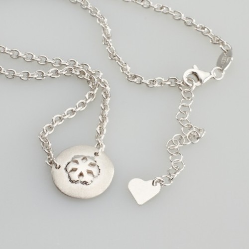 COLLANA rolò con piastra satinata fiocco 1 lucido Rodiato