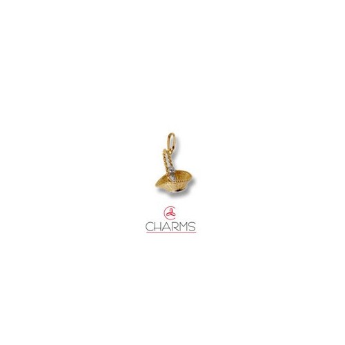 Pendente Charms Cesto con Gatto