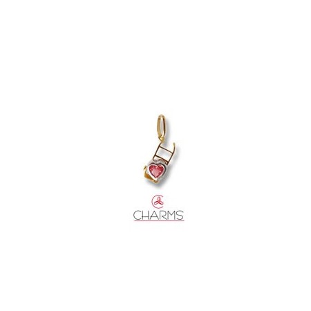 Charm Carrello con cuore in Oro
