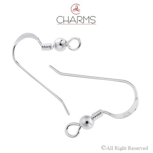 Orecchino amo con pallina e molla 