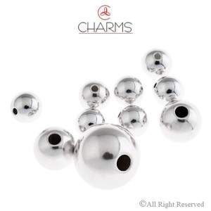 Pallina lucida da 18  mm con foro passante 