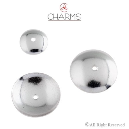 Coppetta lucida  tonda   da 2.6  mm con foro  0.90