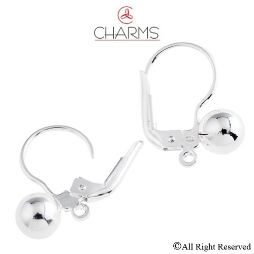  Orecchino clip con pallina e anellino