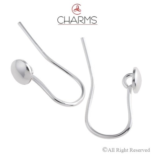 Orecchino amo con disco tondo e anellino aperto