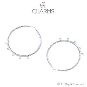 Base Orecchino a cerchio con 5 anellini