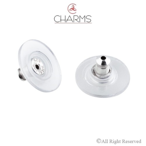 Farfallina con cono in argento e piattino anallergico di silicone