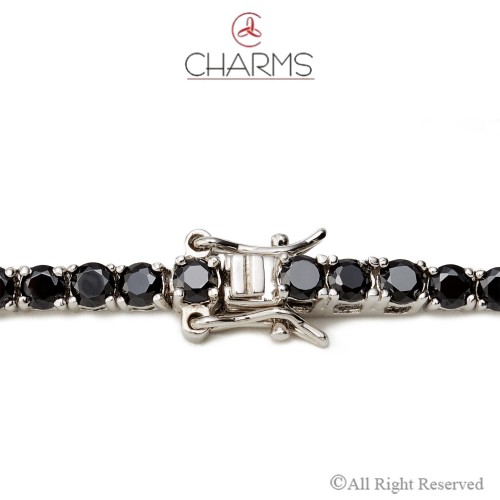 Bracciale Tennis con zirconi neri