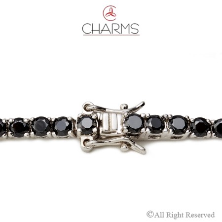 Bracciale Tennis con zirconi neri