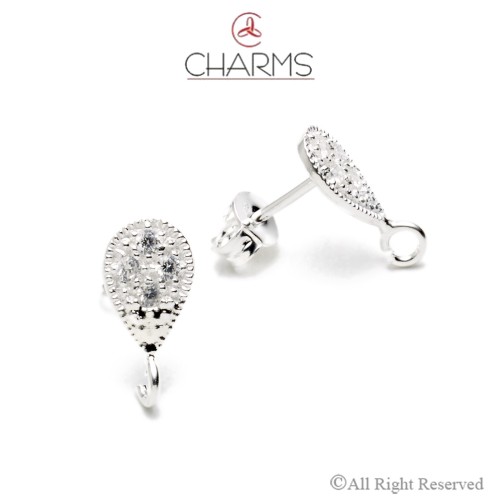  Orecchino a Goccia con Zirconi