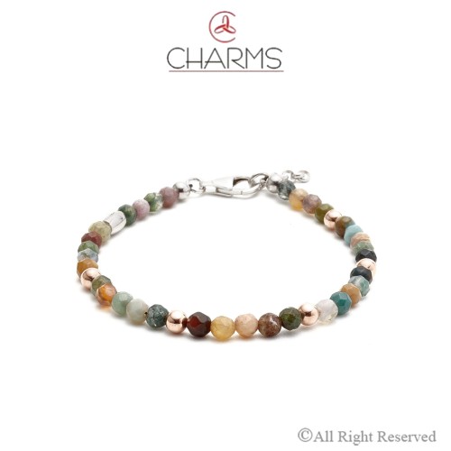 Bracciale Charms Uomo con Agata e Argento
