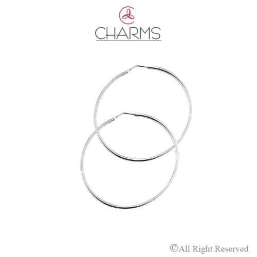 Orecchini Cerchio sottili 25 mm esterno in Argento 