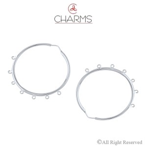 Orecchini cerchio con 7 anellini