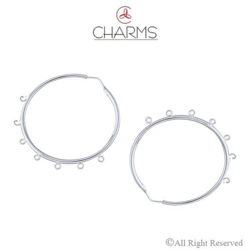 Orecchini cerchio con 7 anellini