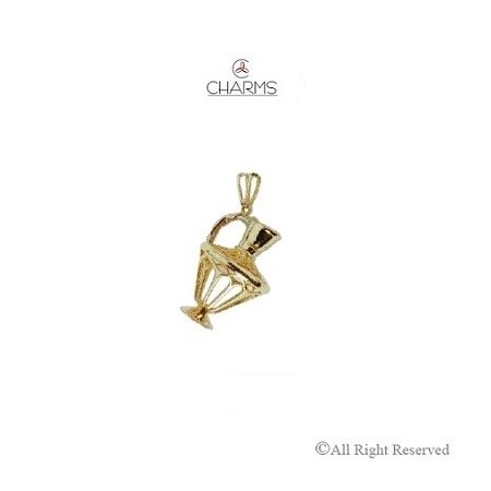 Charm Brocca Greca Pendente in Oro 18 kt