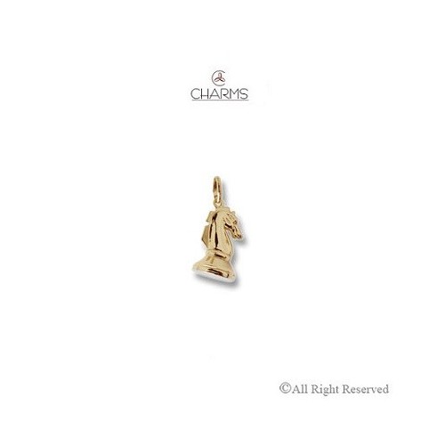 Charms Cavallo degli scacchi in Oro