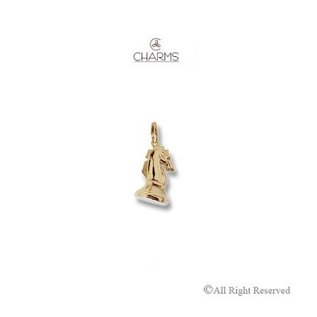 Charms Cavallo degli scacchi in Oro