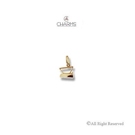 Charm Ferro da stiro a carbone in Oro