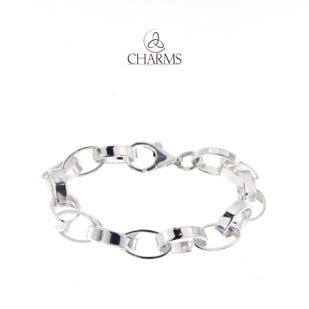 Bracciale Ovali filo schiacciato in Argento 