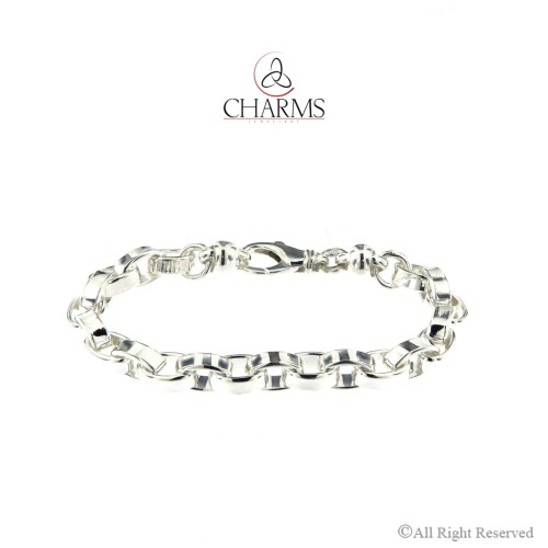 Bracciale Ovali filo schiacciato in Argento 