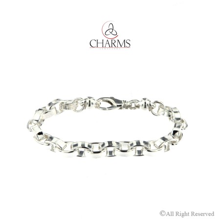 Bracciale Ovali filo schiacciato in Argento 