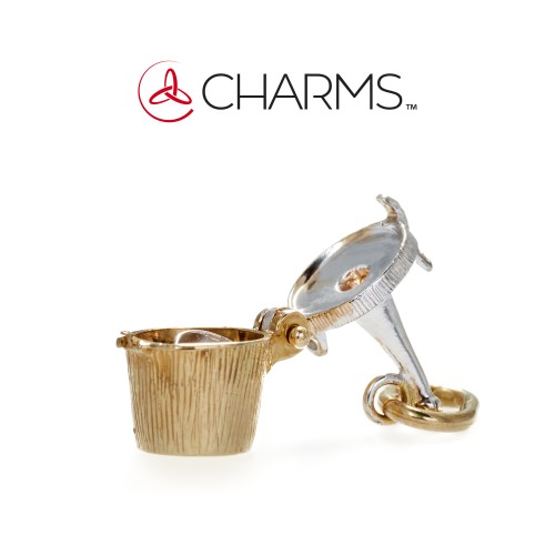 Charm secchiello da ghiaccio per Champagne in Oro 18 kt