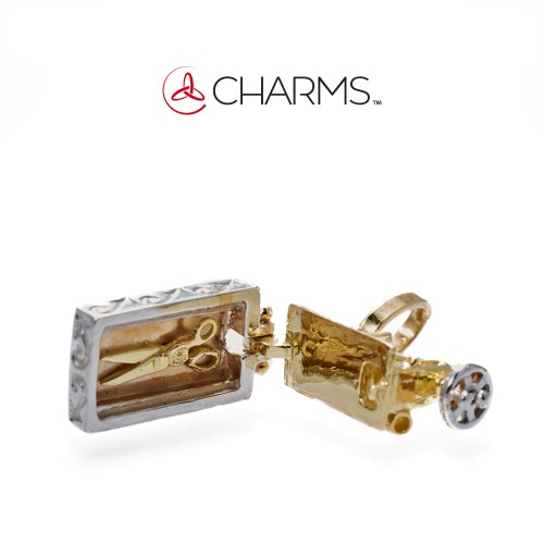 Pendente Charm Macchina da Cucire in Oro 18 kt