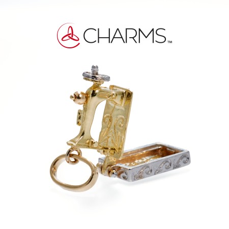 Pendente Charm Macchina da Cucire in Oro 18 kt