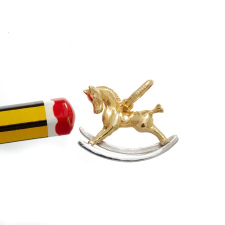 Charm Cavallo a dondolo in Oro 18 Kt