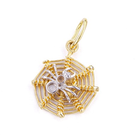 Pendente Charm Ragno in Oro 18 kt