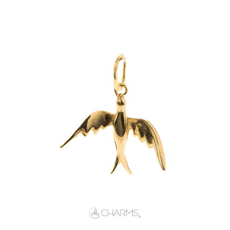 Charm Rondine in Oro giallo 18 kt