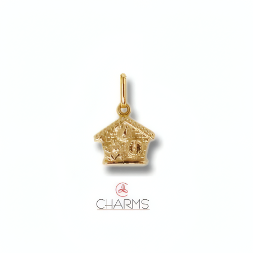 Charms Orologio con Casetta in Oro 18 kt