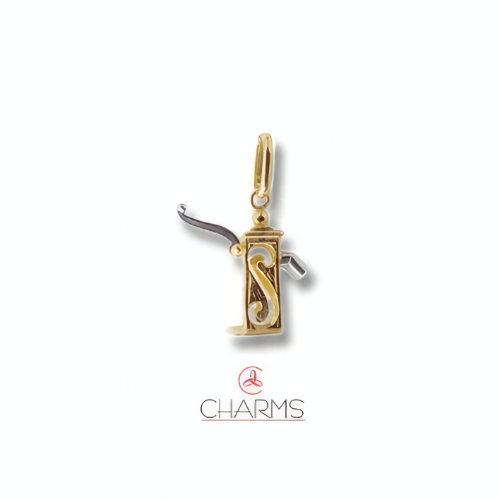 Charm Pompa dell'acqua Pendente in Oro 18 kt