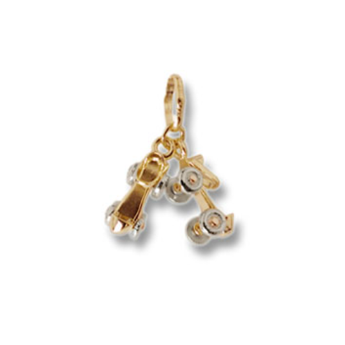 Charm Pattini a Rotelle in Oro