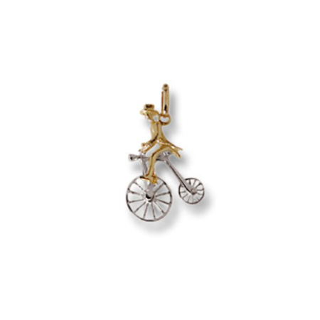 Charm Biciclo con uomo in Oro