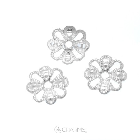 Fiorellino Piatto in Filigrana da 8 mm in Argento 925 ‰