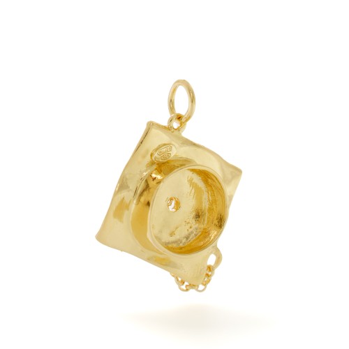 Charm a forma di tocco di laurea in argento 925 vista retro| Charms.it
