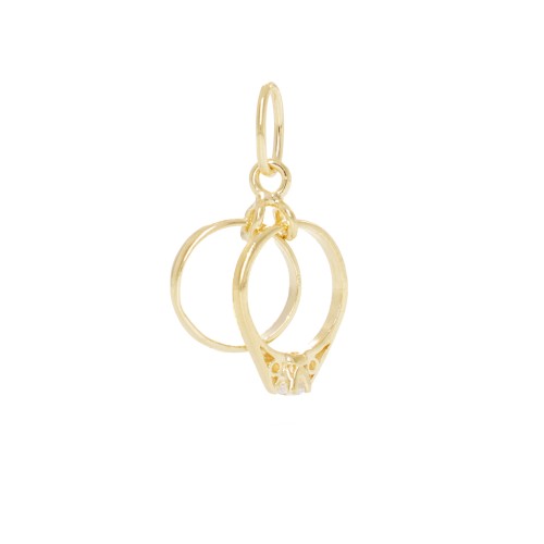 Charm a forma di Zaino da Montagna in argento 925 in vista frontale | Charms.it