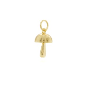 Charm a forma di Fungo Porcino in argento 925 in vista frontale | Charms.it