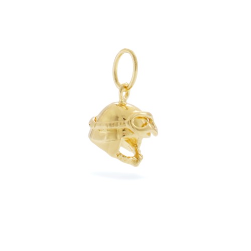 Charm a forma di Casco da Snowboarder in argento 925 in vista posteriore | Charms.it