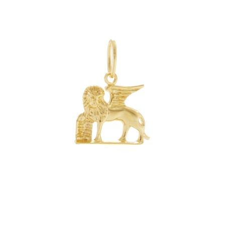 Charm a forma di Leone di Venezia in argento 925 in vista frontale | Charms.it