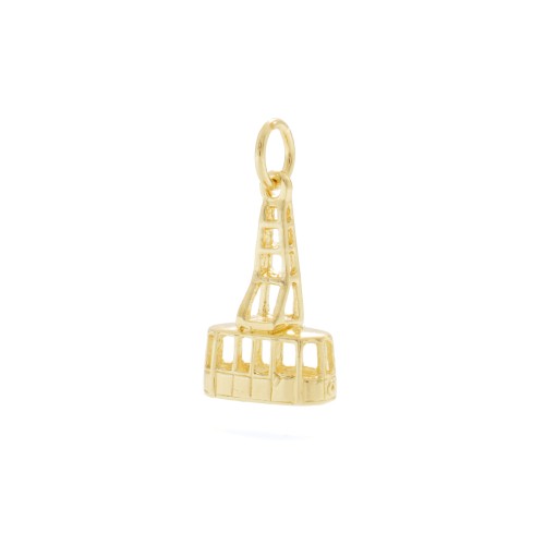 Charm a forma di Funivia in argento 925 in vista laterale | Charms.it