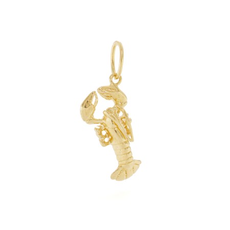 Charm a forma di Aragosta di Tristan in argento 925 in vista laterale| Charms.it