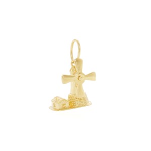 Charm a forma di Mulino a Vento in argento 925 in vista frontale | Charms.it
