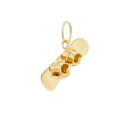 Charm a forma di Tavola da Snowboard in argento 925 di lato | Charms.it