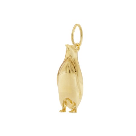 Charm a forma di Pinguino Imperatore in argento 925 in vista frontale | Charms.it