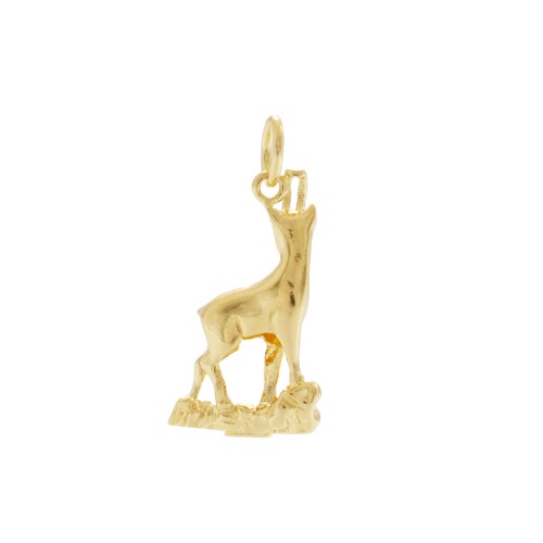 Charm a forma di Camoscio in argento 925 in vista posteriore | Charms.it